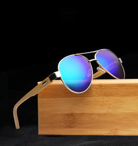 Chanj Sunglasses Aviator Sustainable Sunglasses Handcrafted FSC Wood